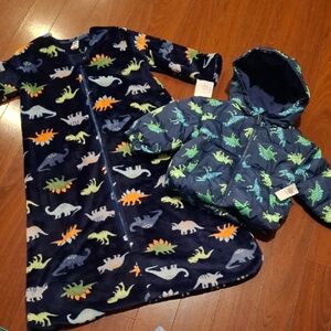 Dinosaur Print Sleep Sack and Jacket Set
